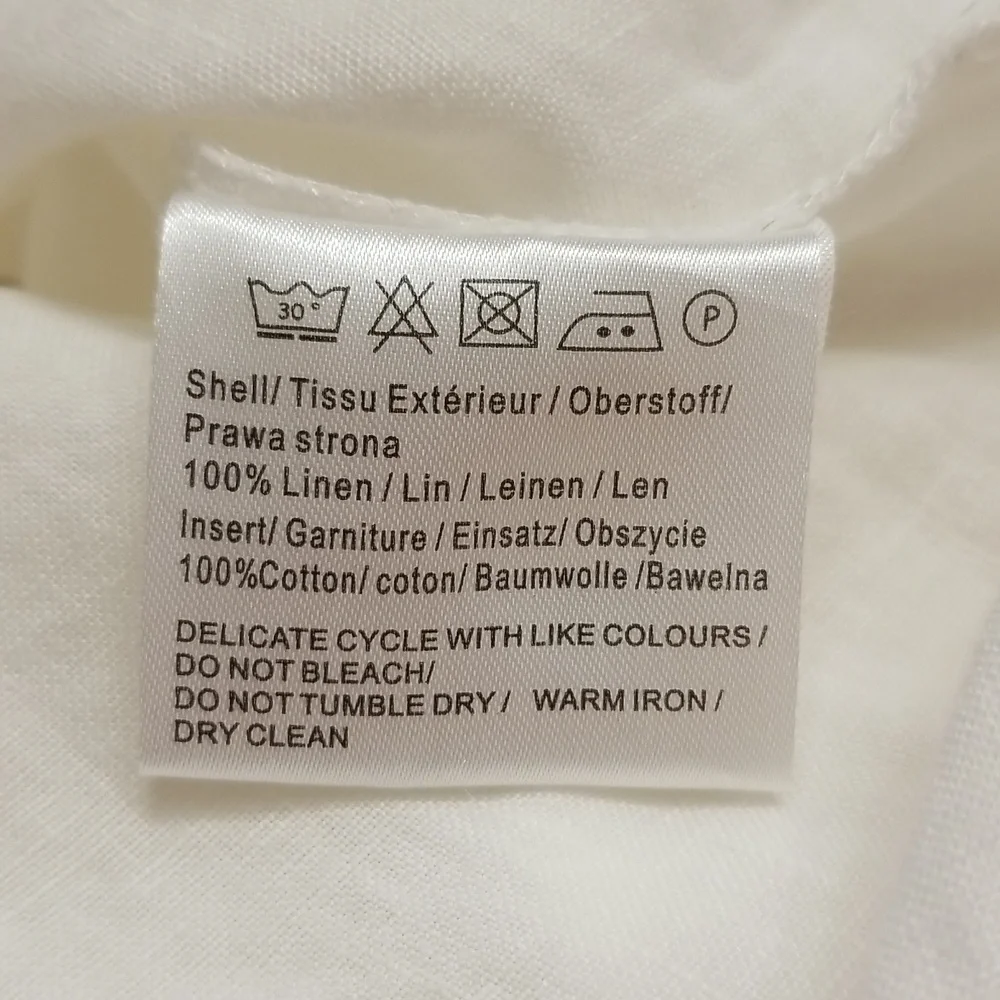 💛Malvin I 🖤 Linen Tunic / Coverup with Crochet Neckline - Picture 10 of 13